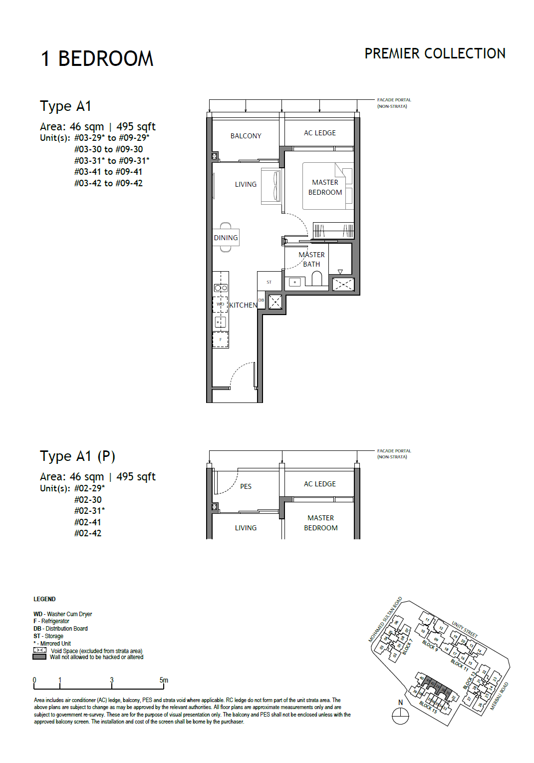 The Robertson Opus 1 Bedroom Floor Plan 1